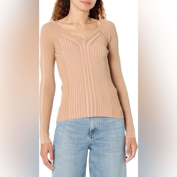 Guess Allie V-Neck Long Sleeve Sweater - Picture 3 of 9